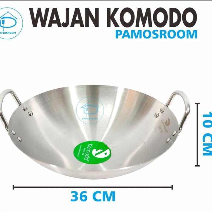 Komodo Kuali Wajan 36Cm Penggorengan Stainless Steel Diameter 36 Cm
