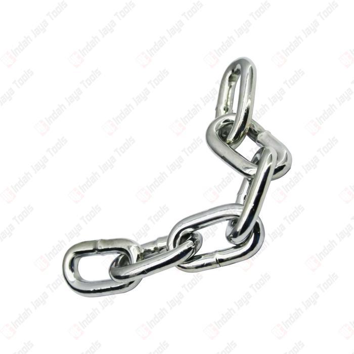 "New" RANTAI BESI METERAN 6 MM 1/4 Inch Gembok Motor Portal Pagar Galvanis