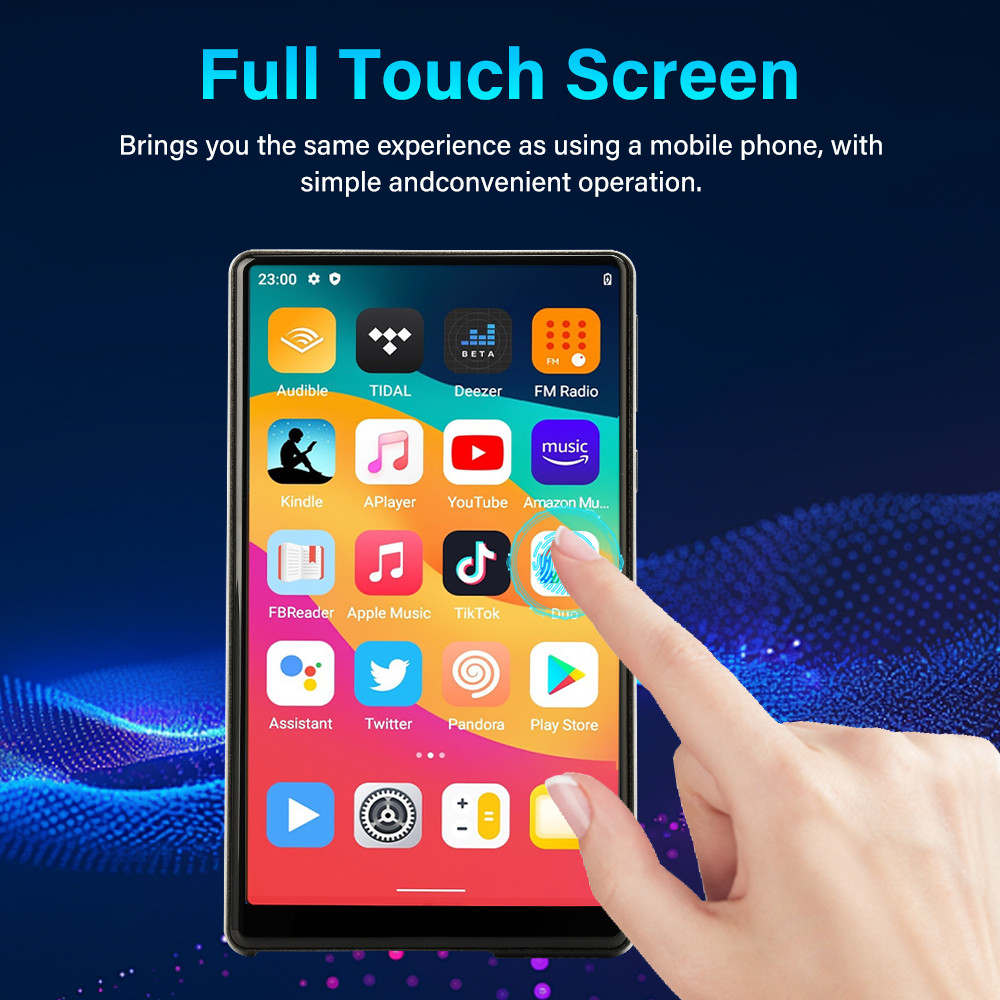 5.0 Inch Full Screen MP3 Player Android Bluetooth Music Player Built-in Speaker MP3 MP4 Video