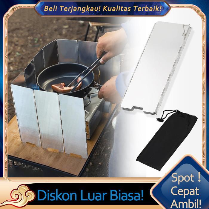 Eiger - Windshield Pelindung Angin Kompor Camping Outdoor Plat Penahan Angin Kompor Camping Portable