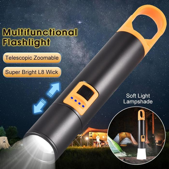 Eiger - Senter Led Zoom Super Terang Lampu Senter Multifungsi Outdoor Camping