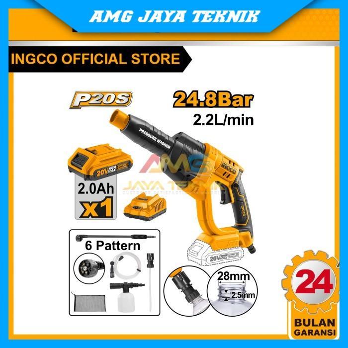 Jet Cleaner Cordless 20V 25Bar Unit Only Steam Mobil INGCO CPWLI20082