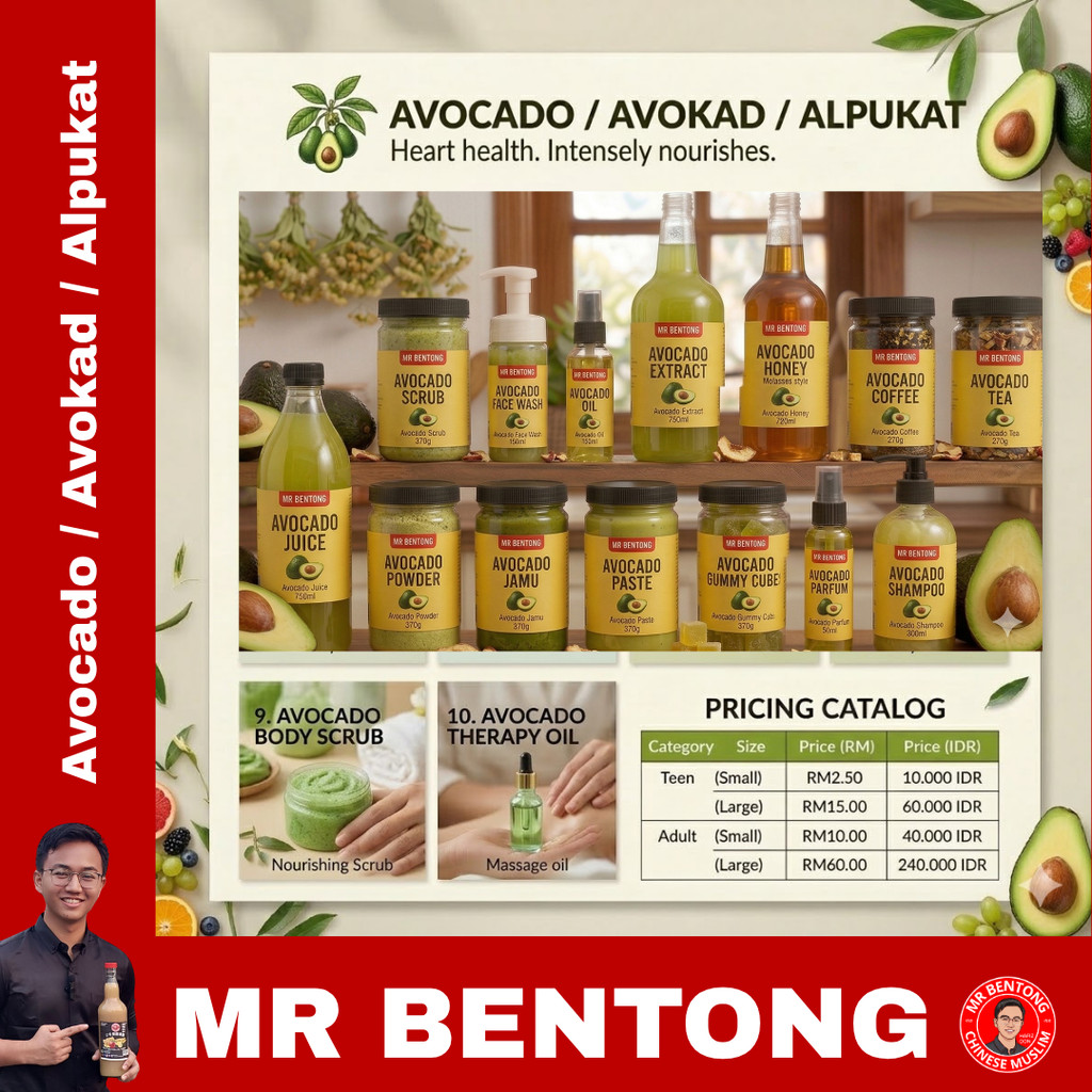 48. Avocado / Alpukat Jus- Mr Bentong - Juice & Smoothies (Small/Kecil Size)