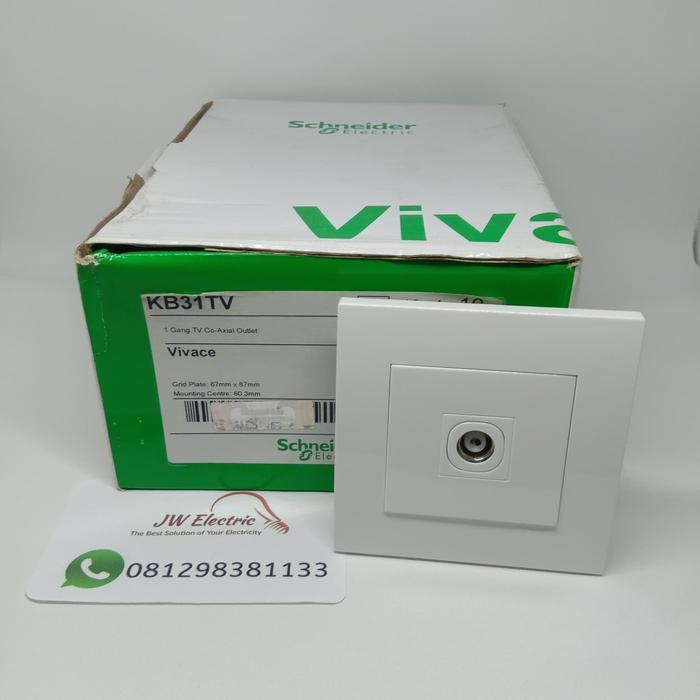 Stop Kontak TV Schneider Vivace KB31TV WE Socket Outlet TV