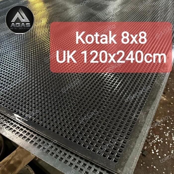 Plat Lubang Perforated Kotak Besi UK 120x240 cm Varian Baru