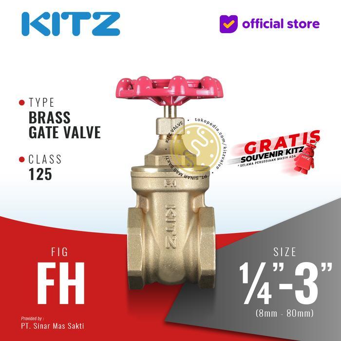 Termurah Gate Valve Brass Kitz Fig. 125 Fh , Drat / Screw