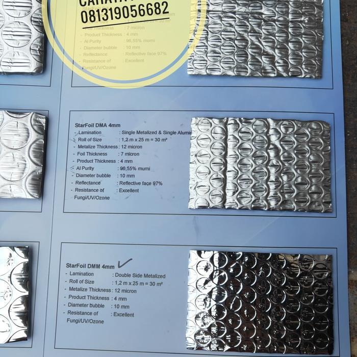 ALUMUNIUM FOIL BUBBLE 120CM X 25MTR DMA 8MM