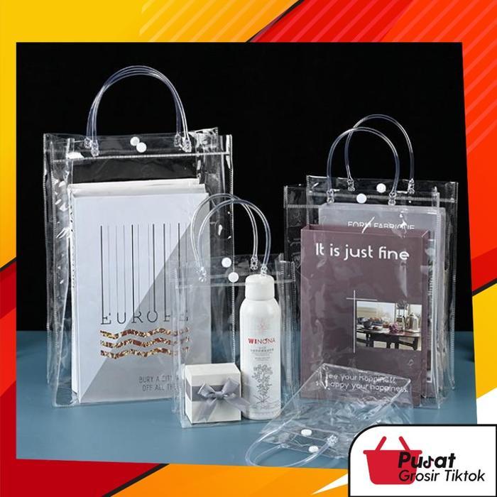 BISA COD 6442 Tas Souvenir Bening / Hampers Ulang Tahun Transparan