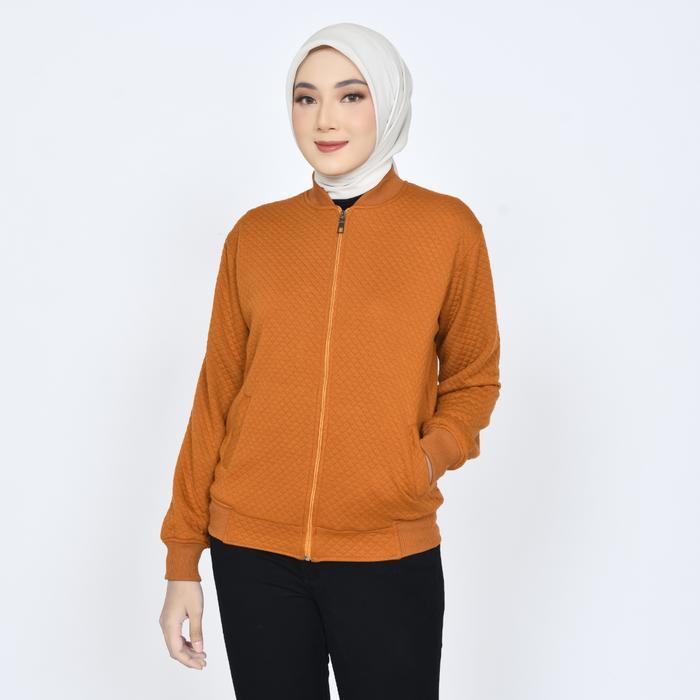 Outer Sweater Jaket Wanita Comfy Zipper Korean Style Bahan Diamond Knitt Premium Pasti Ori