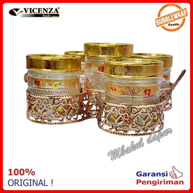 Toples kue Toples kaca Lebaran Set 5 toples Bisa Putar Vicenza GS 7 dan Gb 5 MEWAH