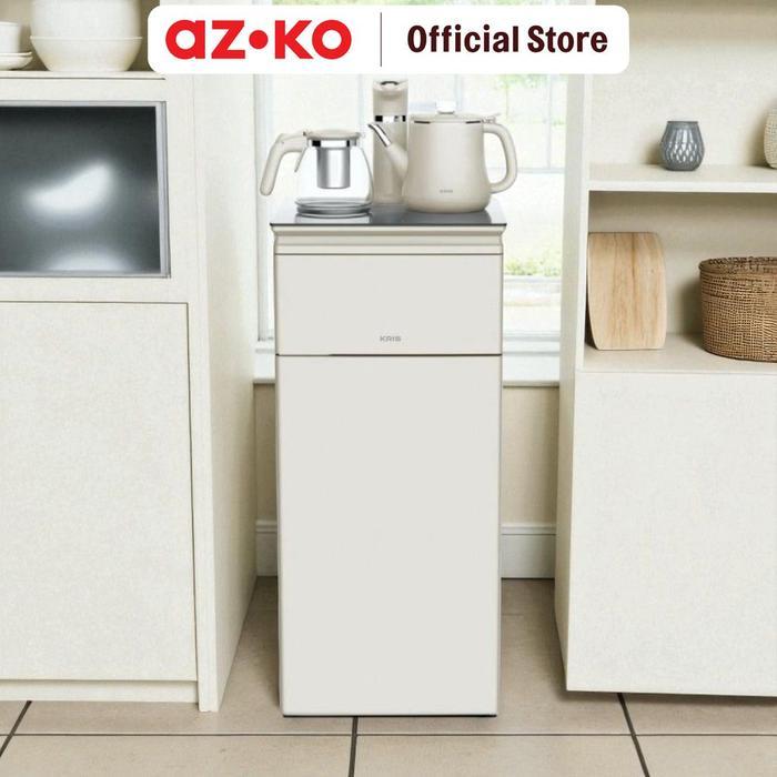AZKO Kris Dispenser Air Bottom Loading Dengan Kettle & Tea Maker - Putih Water Dispenser Galon Bawah