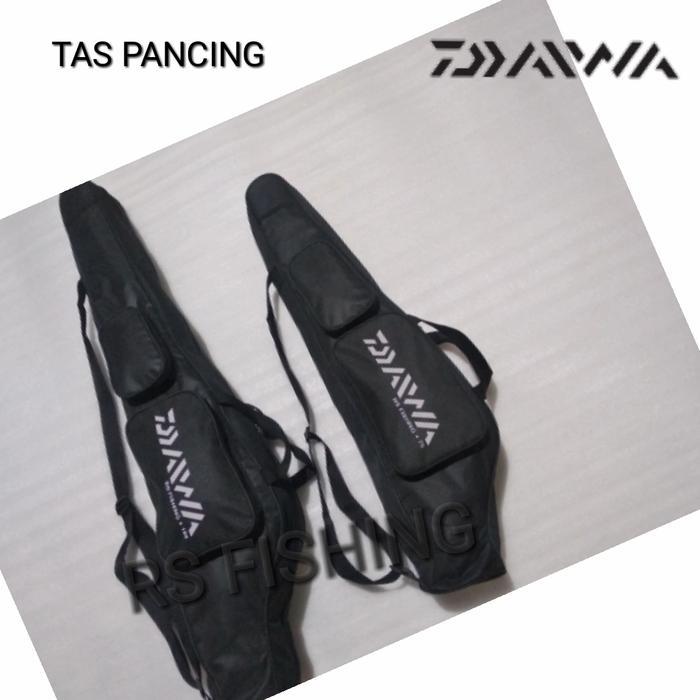 Tas Joran Pancing Daiwa 2 Kantong Muat 2-3 Joran Rell