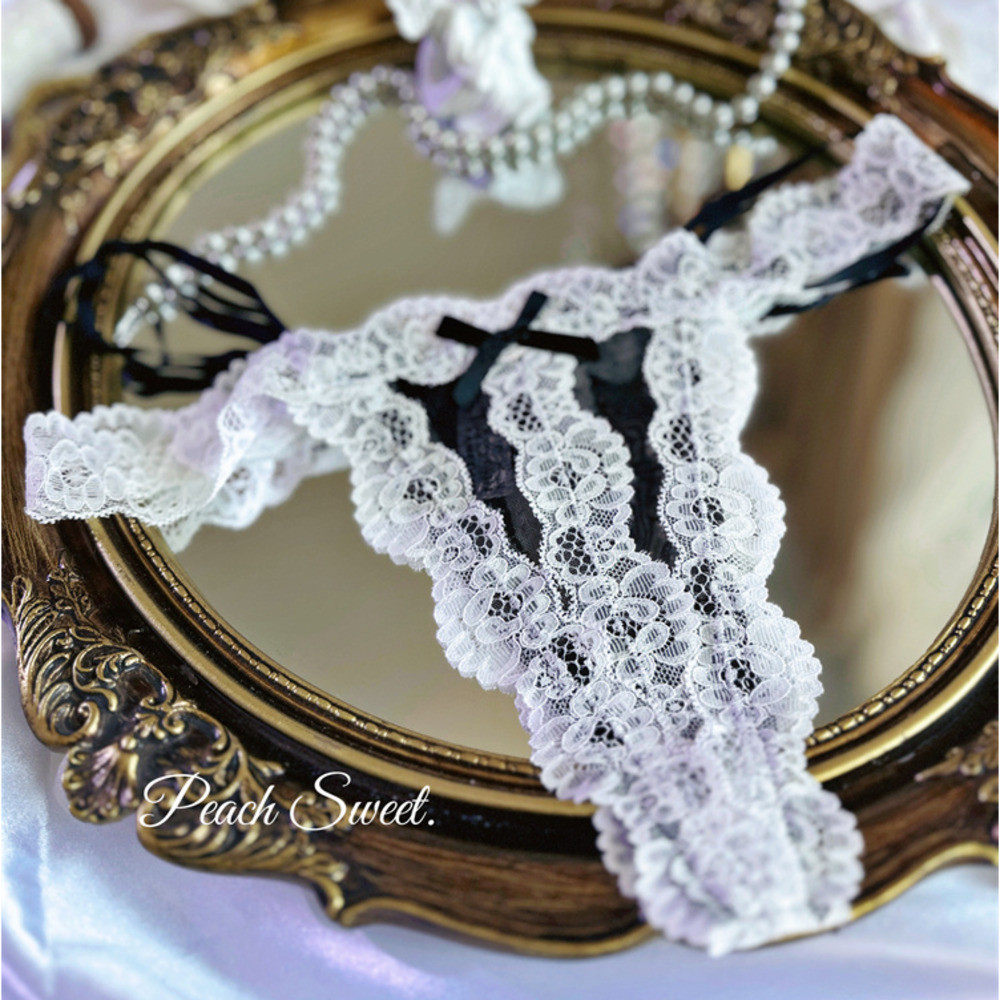 SP&CITY Sexy Panties Lace Belt Women's Underpants Hollow Out Transparent Underwear Bow Low Waist