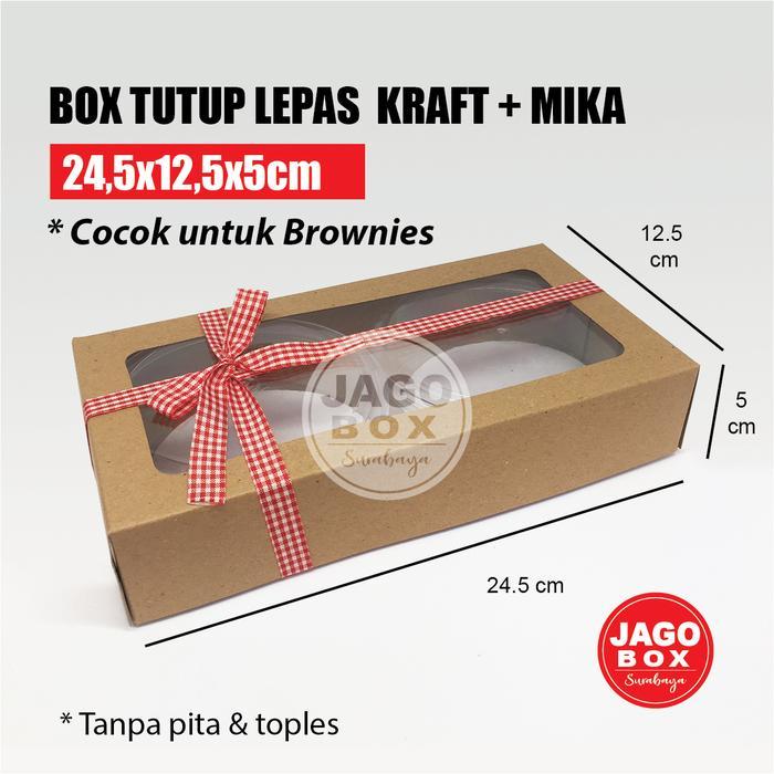 BOX KOTAK KUE BROWNIES COOKIES 24,5x12,5x5 cm