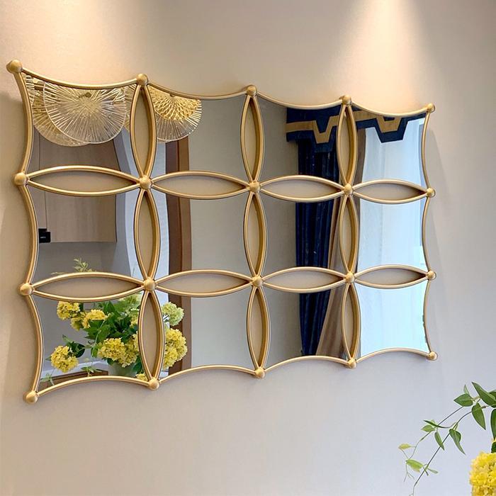 Wall Mirror Hanging Decorative Mirror Living Room Gold Wall Mirror