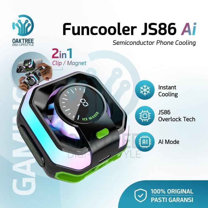 Oaktree Funcooler JS86 Ai Fan Cooler Radiator Pendingin HP Cooling Fan Gaming