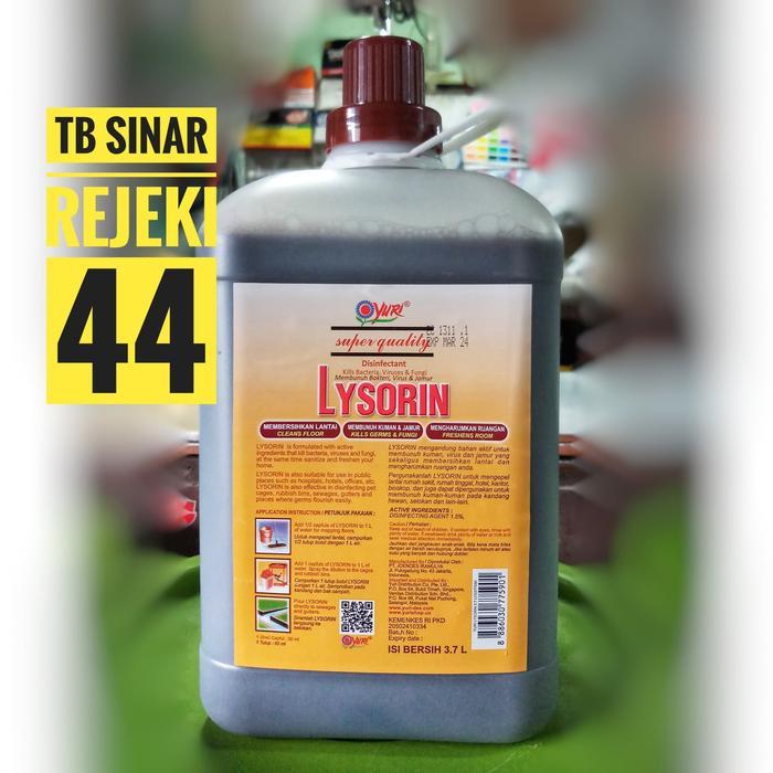 Yuri Lysorin Jerigen 3.7 Liter Cairan Karbol Desinfektan Disinfektan