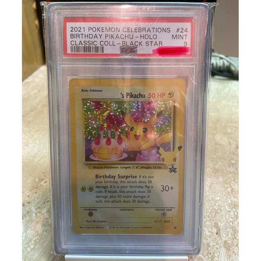 Thebest- Pikachu birthday card psa 9