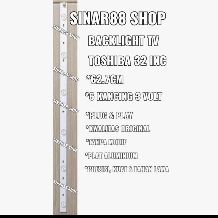 TERLARIS BACKLIGHT LED LAMPU tv Toshiba 32 inc 6 KANCING titik mata 3 VOLT SALE