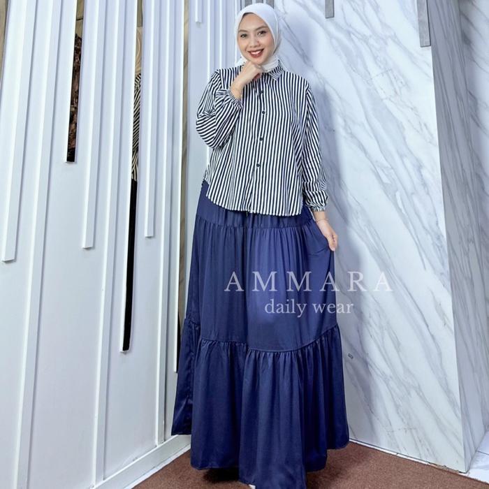 Ammara SYAZARA Set Rok Rayon Viscose Mix Twill Setelan Rok