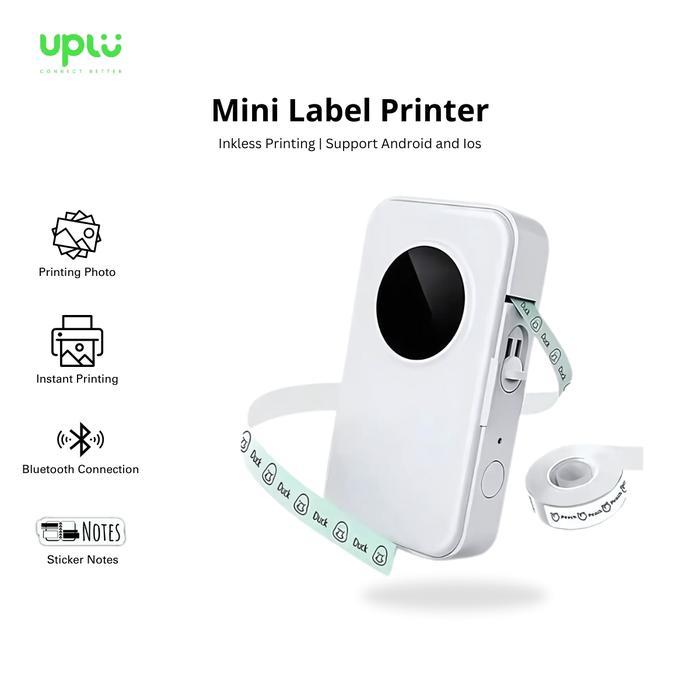 UPLU Wireless Bluetooth Thermal Printer Mini Printer Label Inkless Tanpa Tinta