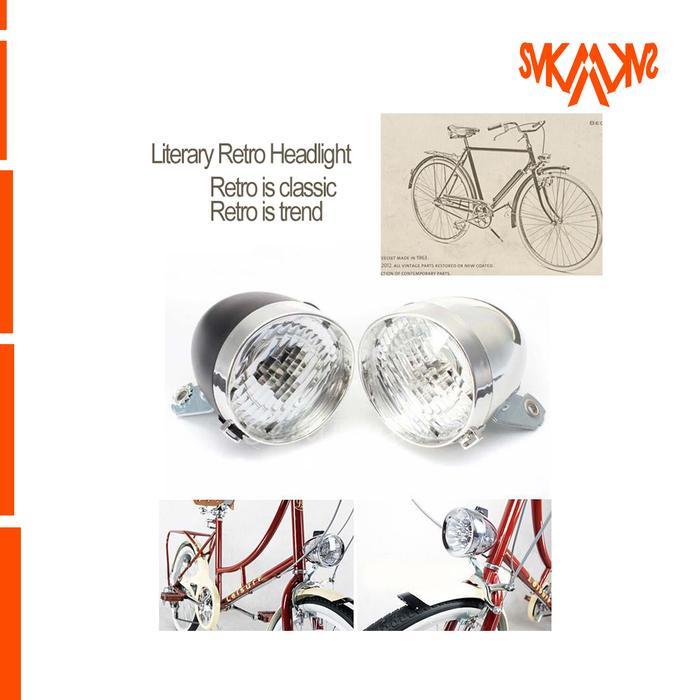 Rockbros - Lampu Depan Sepeda Retro