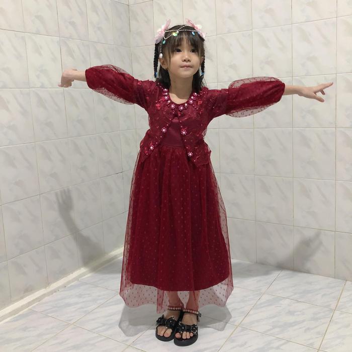 baju anak perempuan Luliana 2-11tahun , gaun anak perempuan , dress anak kondangan elegan , gaun