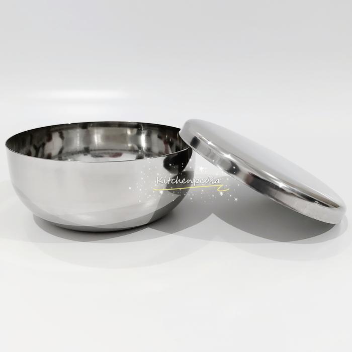 Mangkok Nasi Korea Stainless Mangkok Makan Sup Sop Kecil Tutup