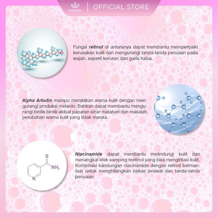 HIQWEEN PAKET PENGHILANG FLEK (RETINOL NIGHT GEL + NEW RETINOL BRIGHTENING SOAP) Moisturizer