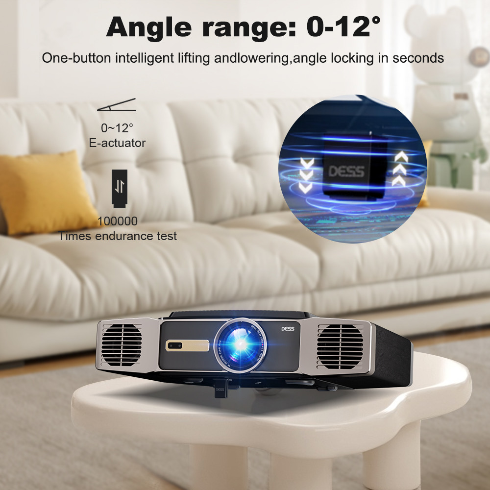 DESS Native 1080P Full HD Projector LED Dual WiFi6 Android 4K Projector Home Theater Outdoor Android
