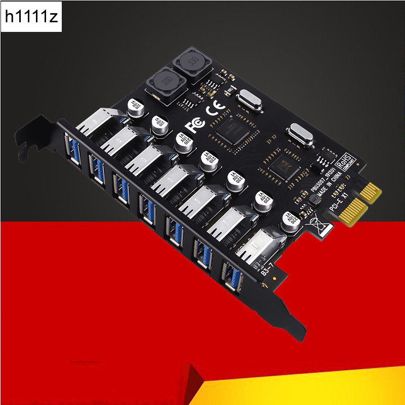 USB 3.0 PCI Express Adapter PCI e to 7 Ports USB 3 Expansion Adapter Card USB3 PCIe PCI-e x1