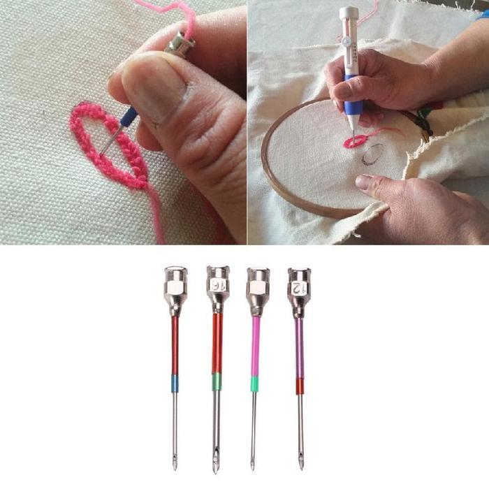 Embroidery Stitching Punch Needle - Set Jarum Sulam Teknik Punch Needle