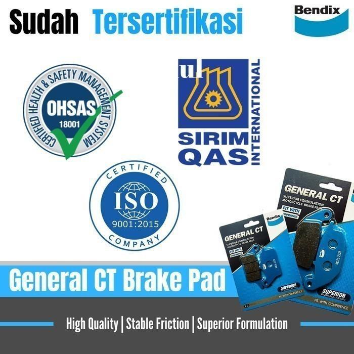 Bendix Kampas Rem Depan Belakang Cakram Brake Pad Motor Yamaha Vixion