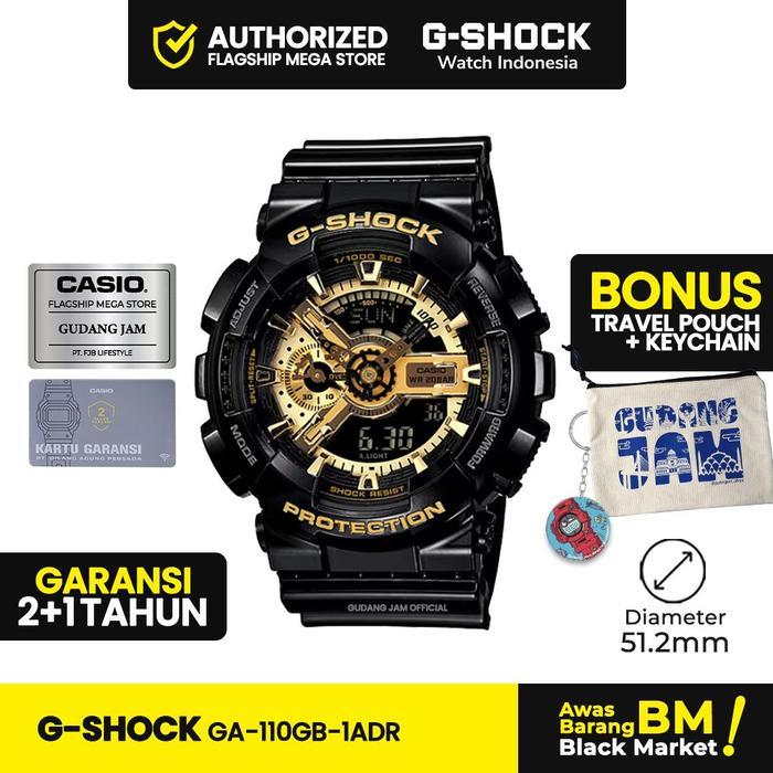 ORIGINAL GShock GA-110GB-1ADR GA-110GB GA-110 GA110GB GA 110GB Emas Hitam READY STOCK
