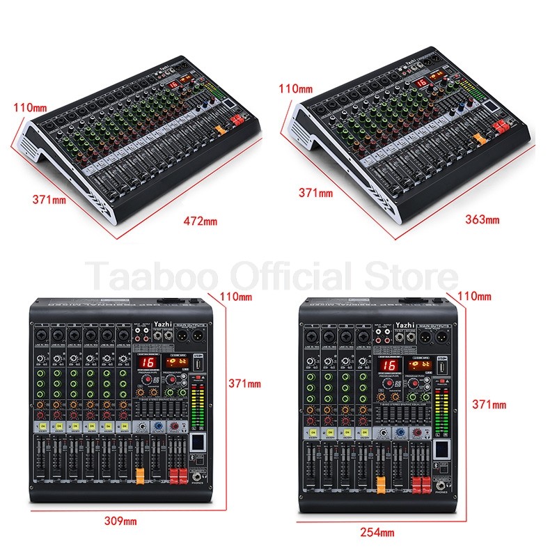4/6/8/12 Channel Audio Mixer 5.0 Bluetooth 48V Phantom Power DSP Mixing Console 7 Band EQ Sound Box