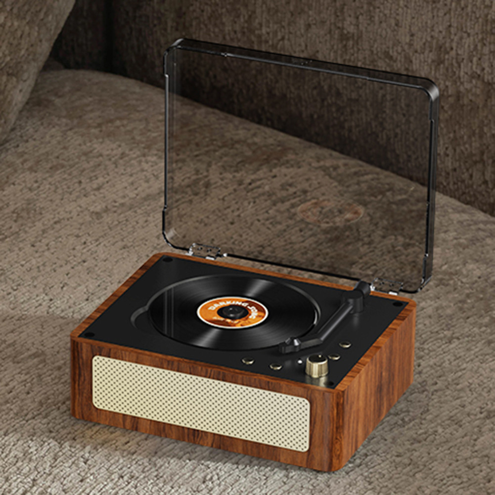 Retro CD Player Bluetooth-Compatible Rechargeable Portable CD Player 3.5mm AUX Wireless CD Player