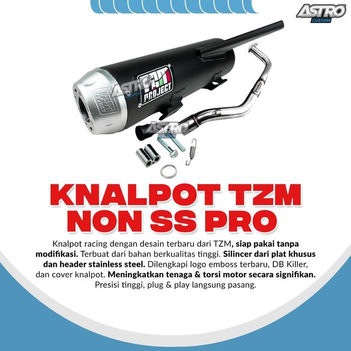 TZM KNALPOT PROJECT BEAT FI ESP SCOOPY FI ESP STD NON SS PRO FULL PACK SILINCER RACING ORIGINAL