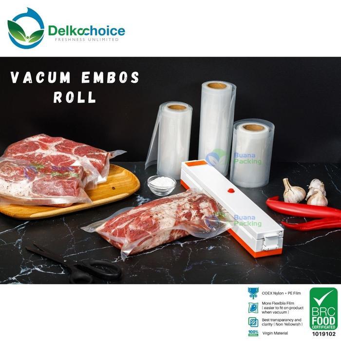 PLASTIK VACUM EMBOS VACUUM SEALER ROLL EMBOSS VAKUM MAKANAN