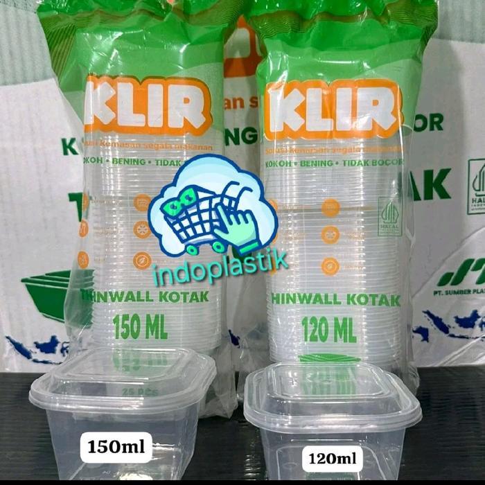 Thinwall Kotak Square 120ml/150ml/350ml/500ml thinwall kotak 1 pack isi 25pcs