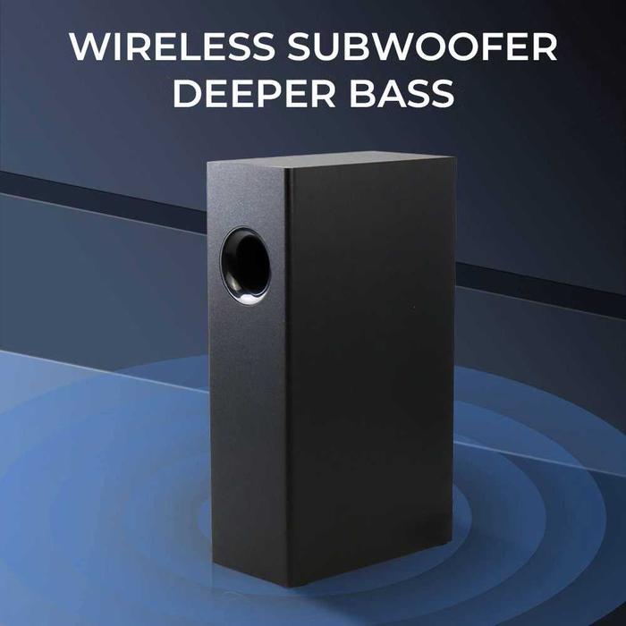 Soundbar Bluetooth Speaker Home Theater Wireless Tv Subwoofer Speker Karaoke + Mikrofon Soundcard