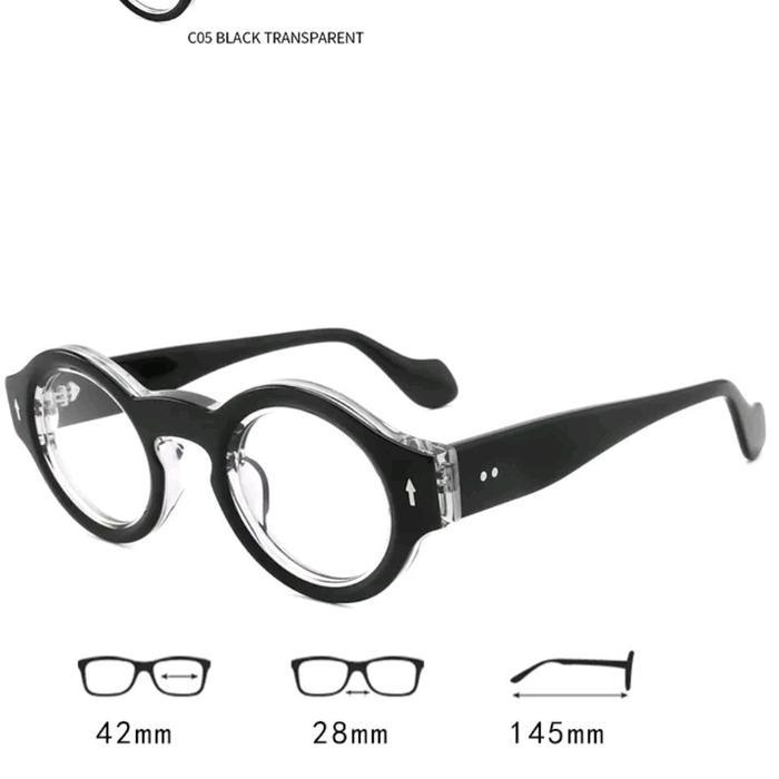 FRAME KACAMATA MINUS BULAT TEBAL ASETAT SKENA 23106 PRIA WANITA ELEGAN BISA CUSTOM MINUS SILINDER