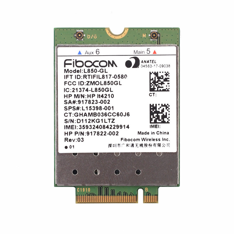 L850-GL L850 for hp lt4210 fibocom wireless card L15398-001 xmm 7360 wwan mobile module 4g lte neu