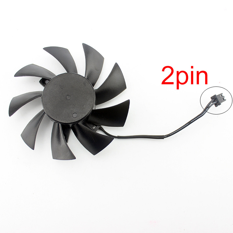 NEW Cooling Fan 65MM 2PIN T128015SH GPU FAN For EVGA GTX 650 650Ti GTS 450 Graphics Card Cooler Fan