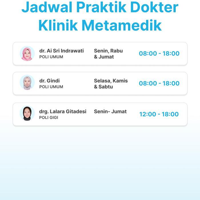Jadwal Papan Dokter Klinik A4 sign board