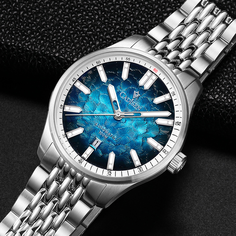 CADISEN 2026 NEW Automatic Mechanical Watch Man Silver Business Casual 10ATM Waterproof Japan MIYOTA