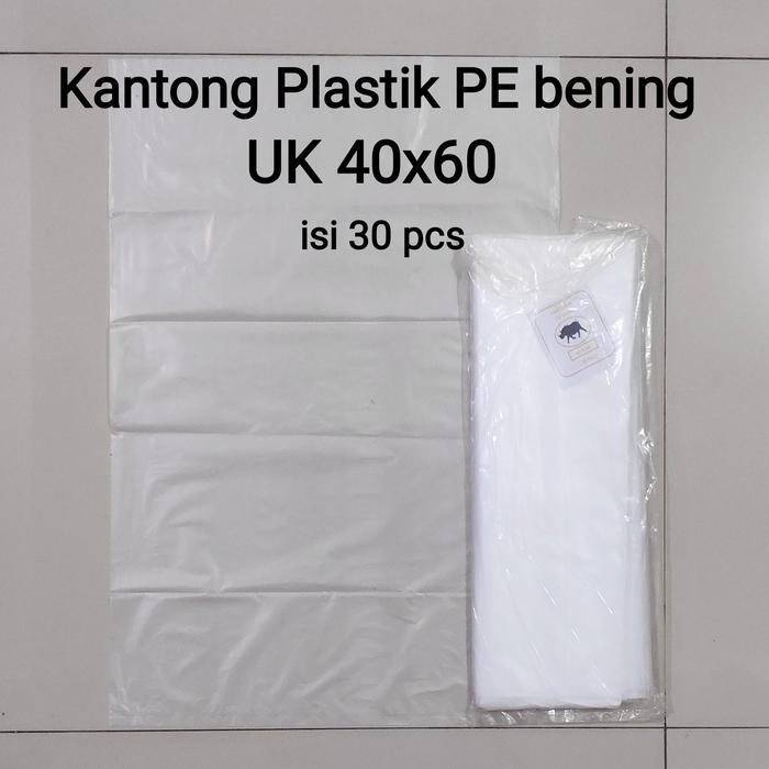 Kantong Plastik PE Bening Uk 35x50 - 40x60 - 50x75 - 60x100 , Plastik PE Besar , Plastik Bening,