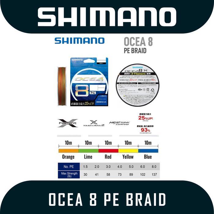 Senar Pancing Pe Merk Shimano Ocea 8 Premium 400M