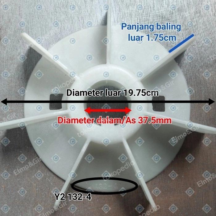 132- 4 Kipas untuk dinamo electro motor/external fan/motor cooling fan
