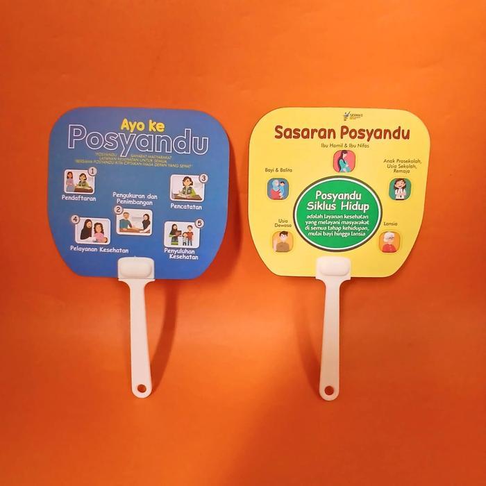 Kipas souvenir posyandu ILP - Kipas Sasaran Posyandu kemasan isi 10pcs