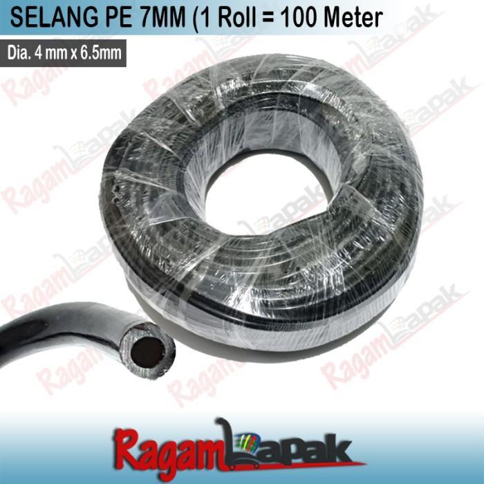 1 Roll (100 Mtr) Selang Pe 7 Mm / Selang Pe 4/7 Mm / Selang Pe 7Mm - Fertigasi / Irigasi /